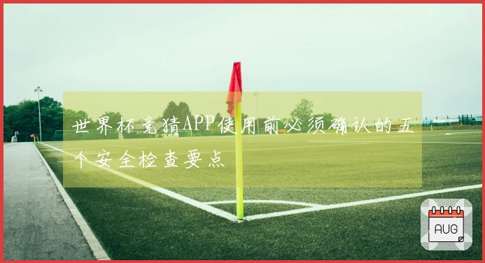 世界杯竞猜APP使用前必须确认的五个安全检查要点
